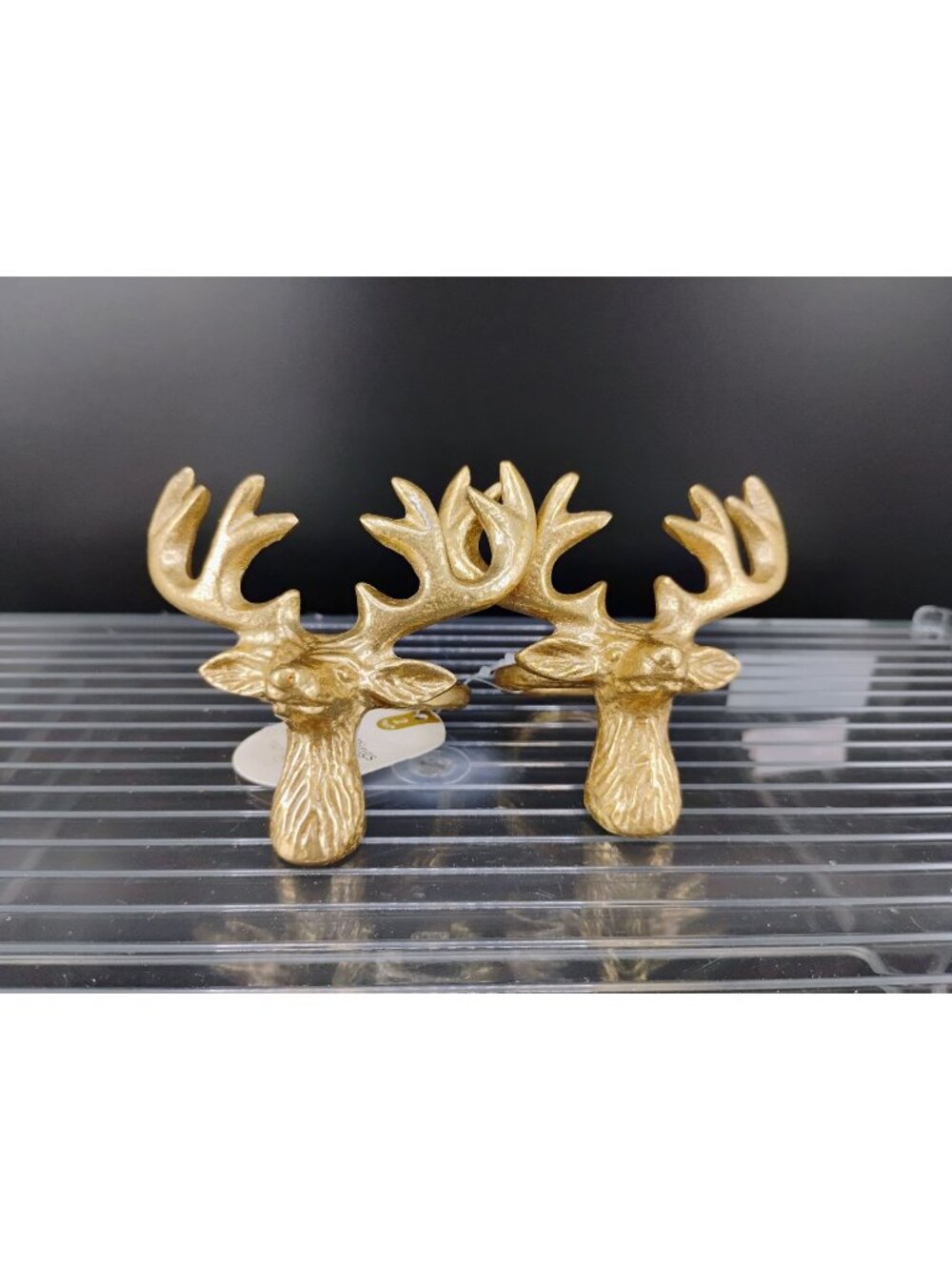Gold Deer Antler Napkin Rings Set Of 2 By Threshold